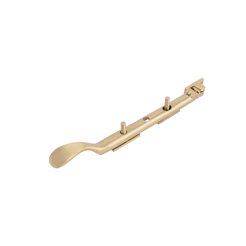 Dart Classic Victorian Spoon End Window Casement Stay - Satin Brass (8 Inch)